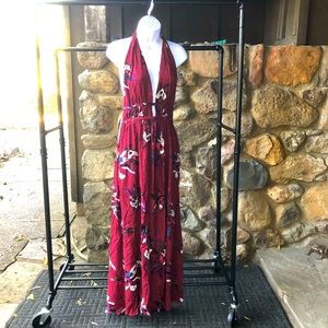 Maxi Halter dress with open back